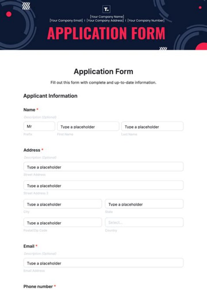 Application Information