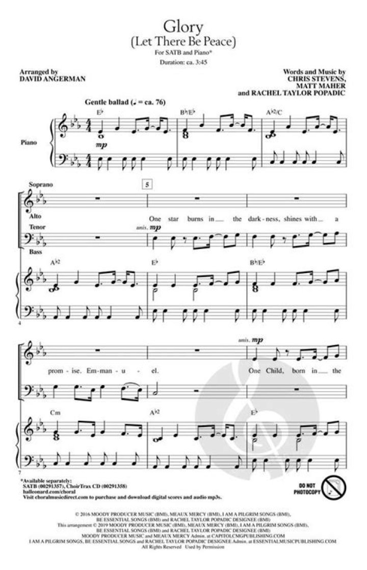 Glory (Let There Be Peace) by Matt Maher