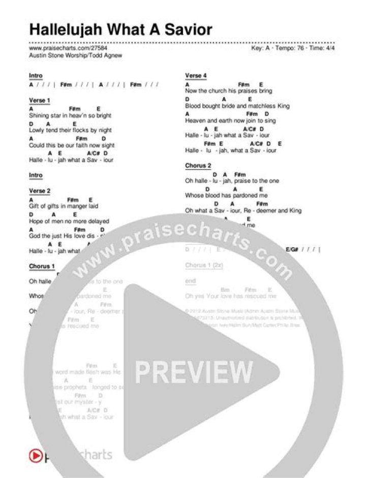 Hallelujah What A Savior by Austin Stone Worship