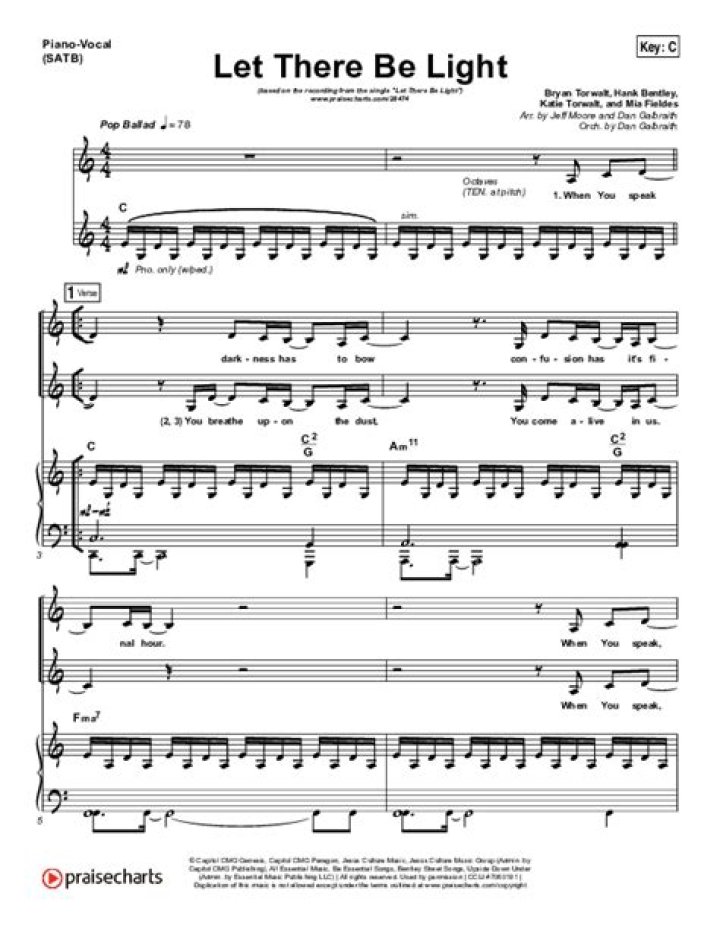 Let There Be Light by Bryan and Katie Torwalt