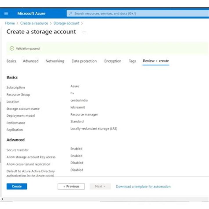 Microsoft Azure Storage Accounts - Documentation for BMC Discovery content reference