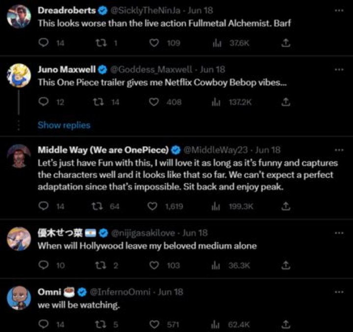 Negative Reception Surrounds One Piece Netflix Live-Action Ahead Of Launch