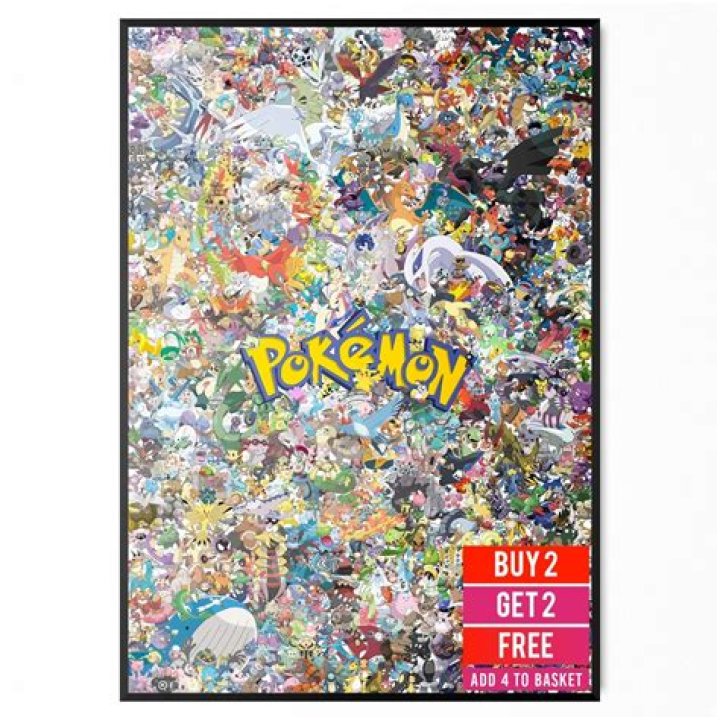 Pokemon Poster - All 649+ Pokemon in one picture
