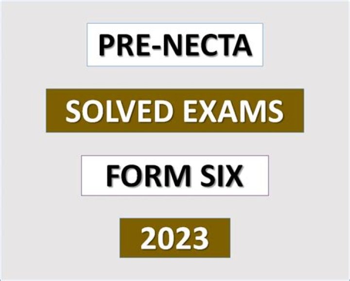 Pre-Necta Exams Form Six 2023 - All Subjects (Masomo Yote)