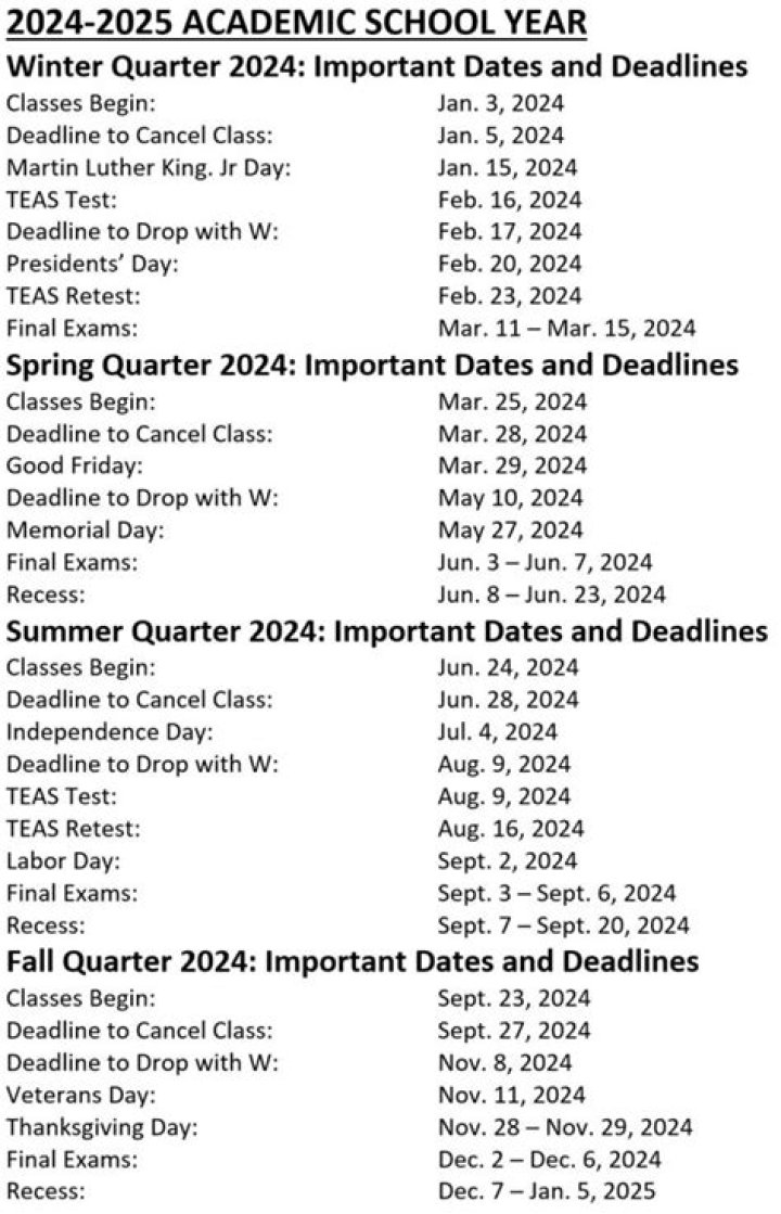 USC Academic Calendar 2024-2025 | All Global Updates