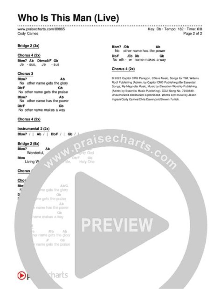 Who Is This Man (Live) by Cody Carnes